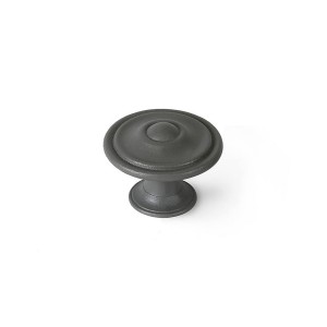 Doorknob Rei Grey Metal Ø 35 x 26 mm 4 Pieces