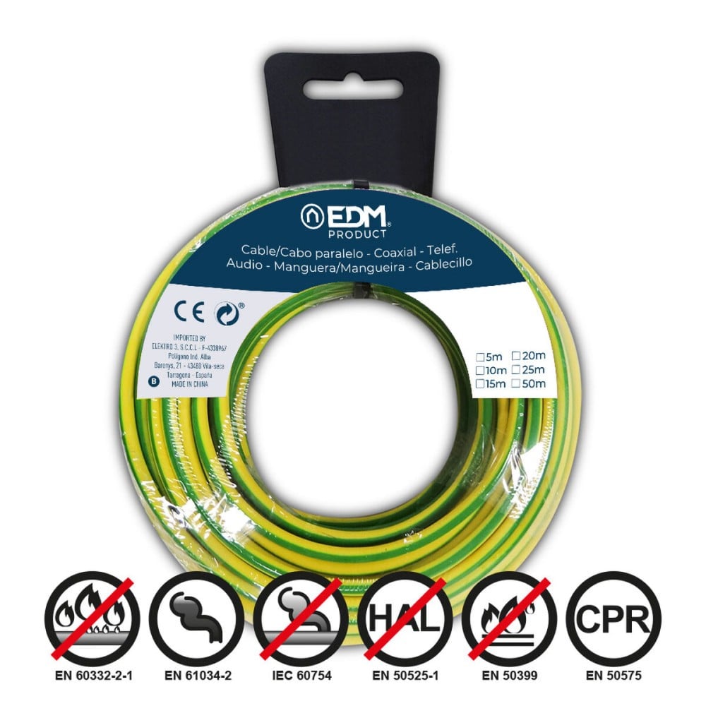 Coaxial TV Antenna Cable EDM 28413 Bicoloured 15 m 1,5 mm