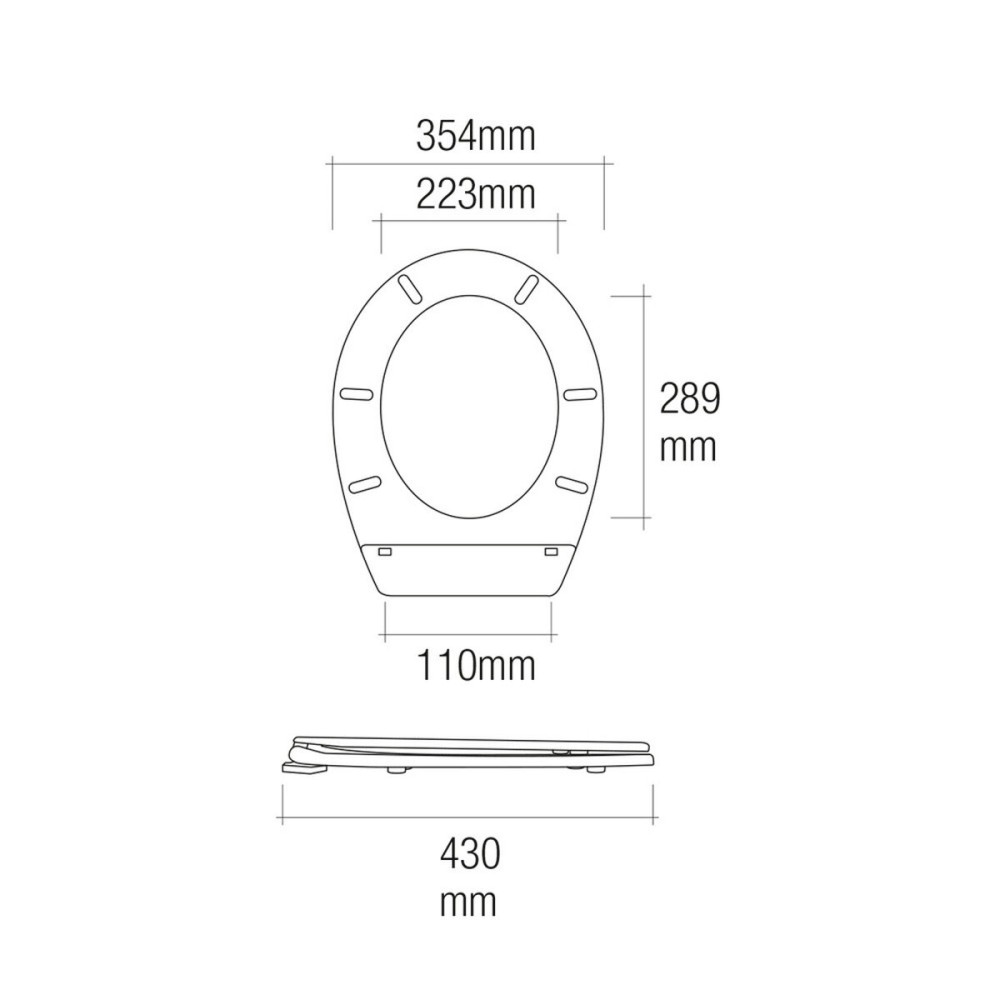 Abattant WC EDM 01511 Blanc PVC