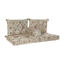 Canapé deux places DKD Home Decor Jaune Marron Beige 145 x 76 x 13 cm