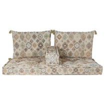Canapé deux places DKD Home Decor Jaune Marron Beige 145 x 76 x 13 cm