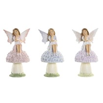 Decorative Figure DKD Home Decor Blue Pink Lilac Fairy 9,5 x 8 x 17 cm (3 Pieces)