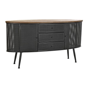 Sideboard DKD Home Decor 145,5 x 45 x 76 cm Fir Black Metal Brown