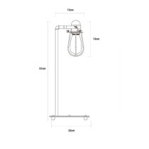 Tischlampe EDM 32107 Schwarz Metall 60 W 220-240 V 22 x 51 cm 22 x 51 x 13 cm