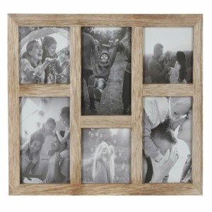 Fotorahmen DKD Home Decor 35 x 1,2 x 29 cm Kristall natürlich Berg Holz MDF