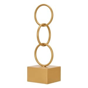 Deko-Figur Ringe Gold Metall (12,5 x 40,5 x 12,5 cm)