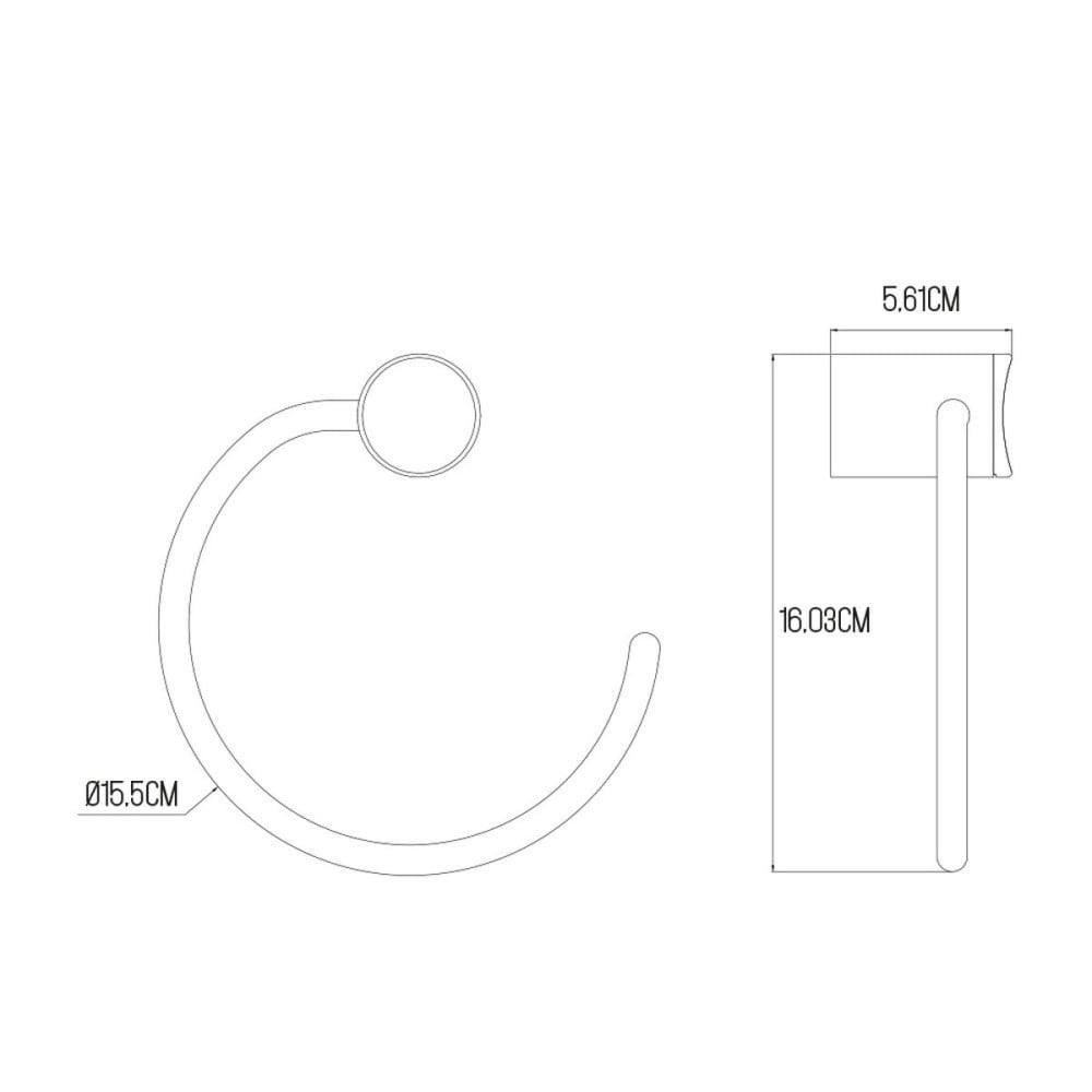 Towel Rail EDM 01379 Silver Stainless steel