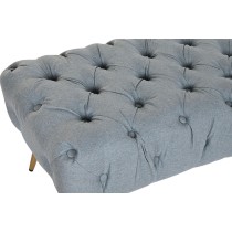 Banquette DKD Home Decor 103 x 46 x 42 cm Bleu Doré Métal