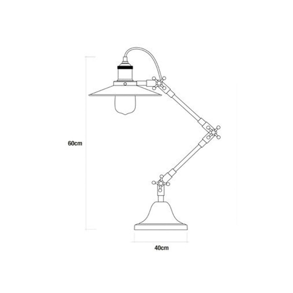 Flexo/Lampe de bureau EDM 32110 32110 Métal 60 W E27 40 - 80 cm