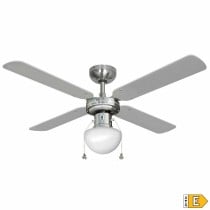 Ceiling Fan with Light EDM 33801 Caribe Silver 50 W