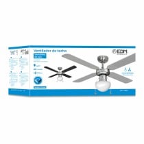 Ceiling Fan with Light EDM 33801 Caribe Silver 50 W