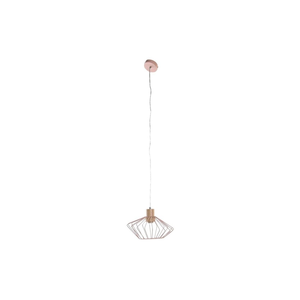 Deckenlampe DKD Home Decor 34 x 34 x 21 cm Silberfarben Schwarz Grau Rosa Metall Weiß 50 W 60 W Kiefer