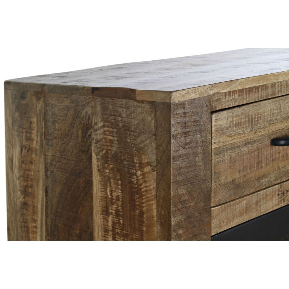 Buffet DKD Home Decor Noir Gris Métal Brun foncé Bois de manguier (150 x 43 x 90 cm)