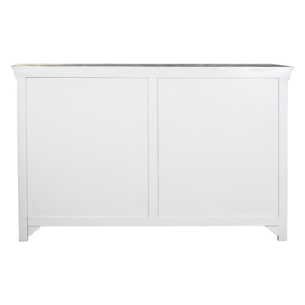 Buffet DKD Home Decor 165 x 45,7 x 105,4 cm Verre Gris Blanc Brun foncé Bois de manguier