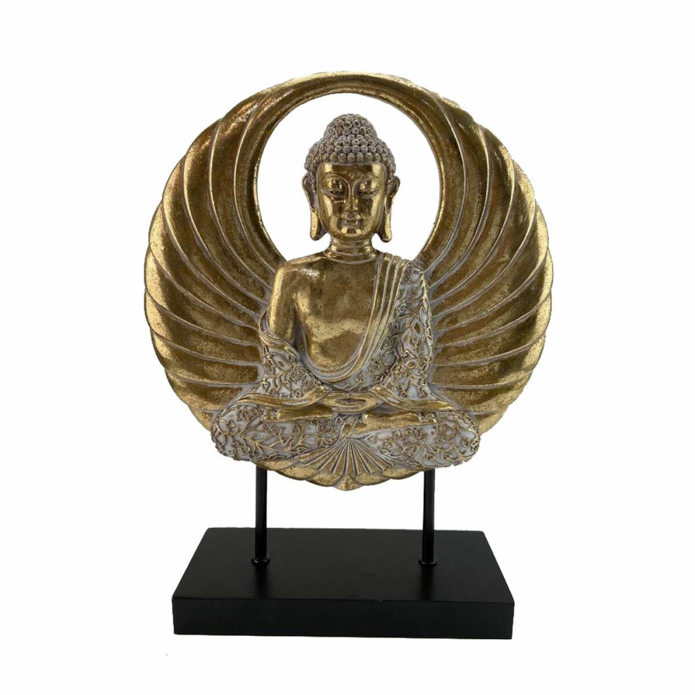 Deko-Figur DKD Home Decor 25 x 8 x 33 cm Schwarz Gold Buddha Orientalisch