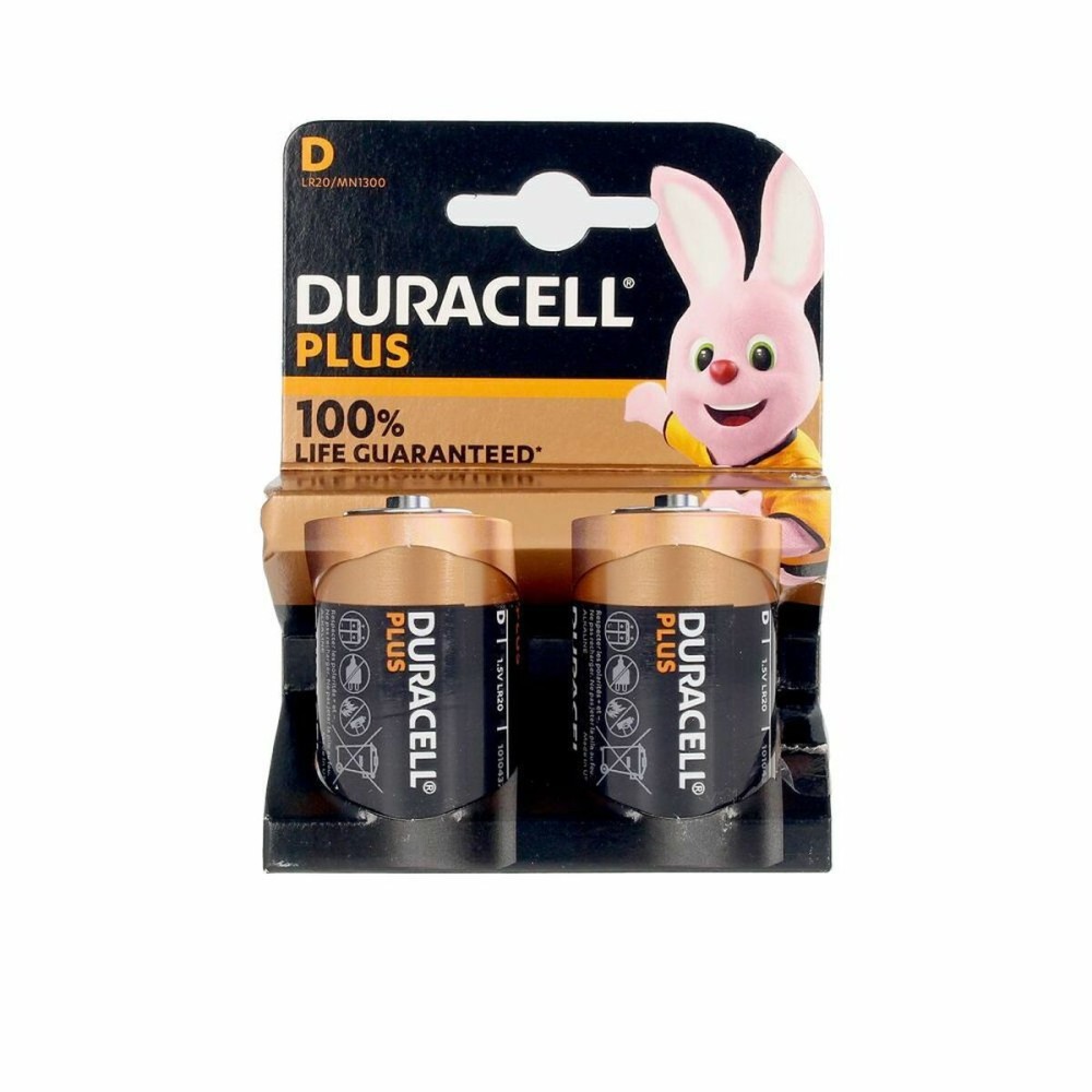 Piles Alcalines LR20 DURACELL Plus Power  D