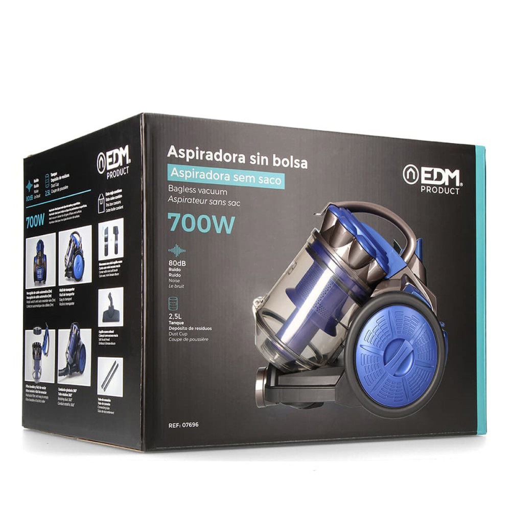 Aspirateur sans sac EDM 07696 Bleu 700 W