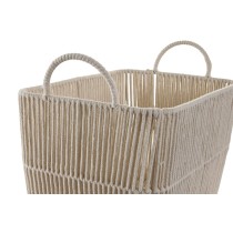 Set de basket DKD Home Decor Beige Métal 39 x 29 x 31 cm 3 Pièces