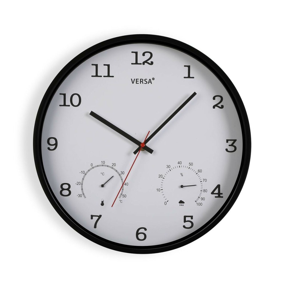 Wall Clock Versa White Plastic 4,3 x 35,5 x 35,5 cm