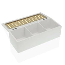 Jewelry box Versa Rectangular White (10 x 8 x 26 cm)