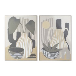 Painting DKD Home Decor 104 x 4,5 x 143,5 cm Vase Scandinavian (2 Units)