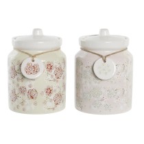 Boîte DKD Home Decor 12 x 12 x 16 cm 1 L Dolomite Traditionnel (2 Unités)