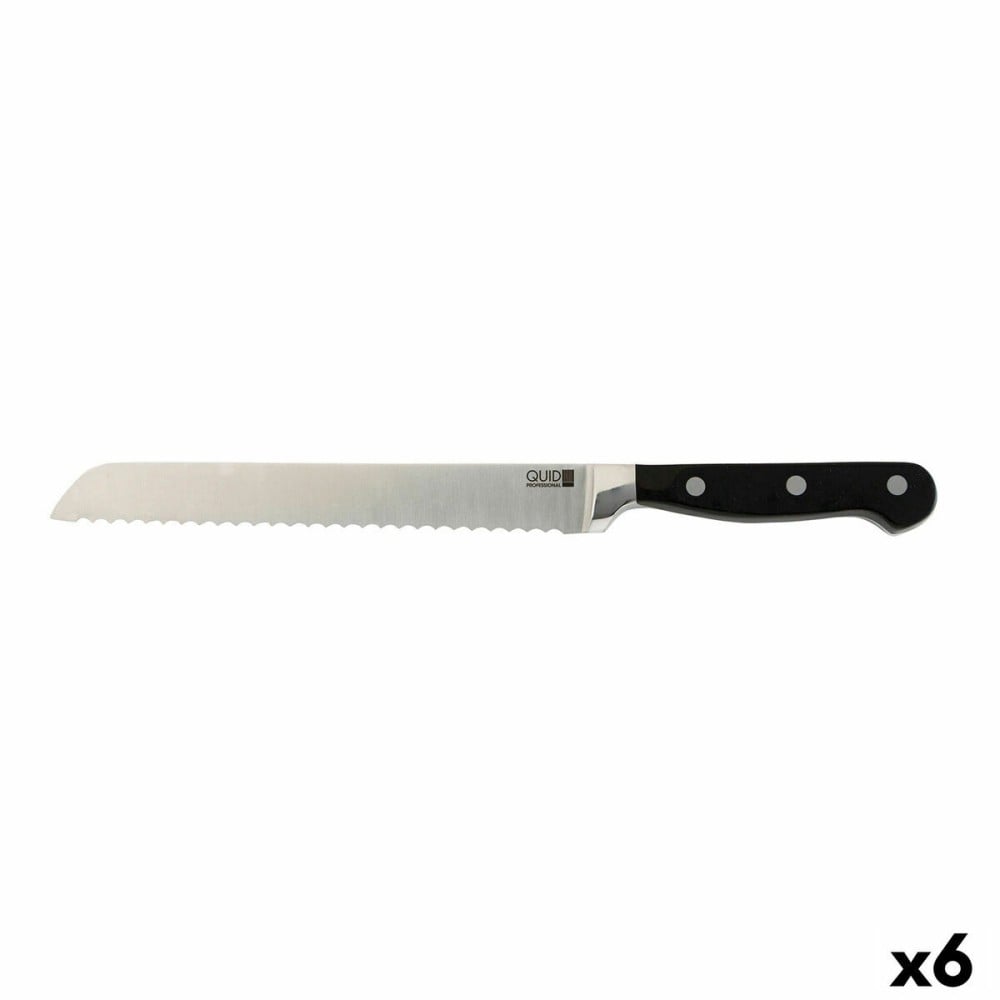 Brotmesser Quid Professional Inox Chef Black Metall 20 cm (Pack 6x)