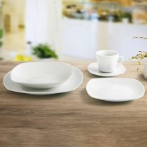 Flat Plate Quid Novo Vinci White Ceramic Ø 26,6 cm 26,6 cm (6 Units) (Pack 6x)