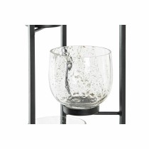 Bougeoir DKD Home Decor Verre Noir Transparent 18 x 18 x 76 cm Fer