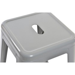 Stool DKD Home Decor 43 x 43 x 76 cm Grey Metal