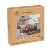 Satz für Appetithäppchen Secret de Gourmet Schwarz Steingut 4 Stücke (Ø 21 cm)