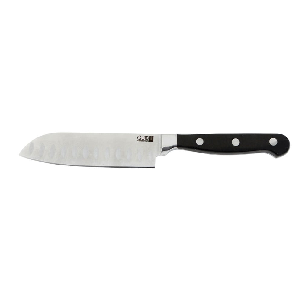 Couteau Santoku Quid Professional Inox Chef Black Noir Métal (13 cm) (Pack 10x)