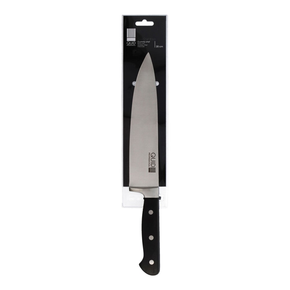 Chef Messer Quid Professional Inox Chef Black Schwarz Metall 20 cm (Pack 6x)