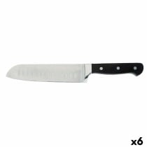 Couteau Santoku Quid Professional Inox Chef Black Noir Métal (Pack 6x)