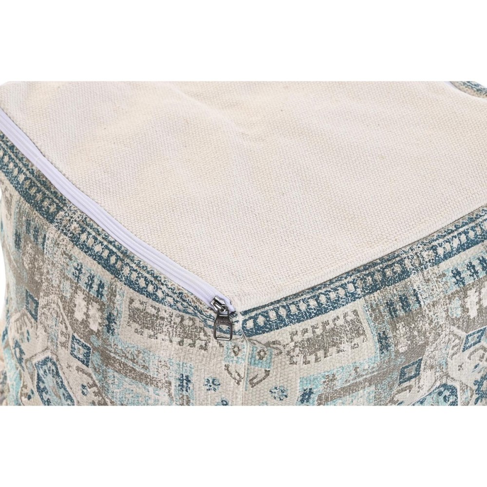 Puff DKD Home Decor Casablanca Blau Randbereich 40 x 40 x 40 cm