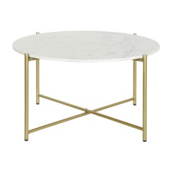 Table Basse DKD Home Decor 81 x 81 x 44 cm Marbre Fer