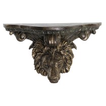 Etagère DKD Home Decor Doré Lion Résine (36,5 x 16,5 x 21 cm)