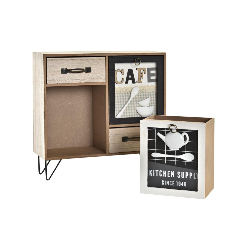 Kücheneinheit DKD Home Decor Braun Schwarz grün 30 x 10 x 29 cm Küche