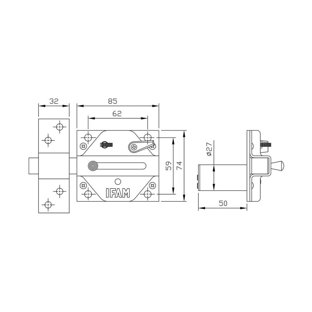 Serrure de sécurité IFAM CS88 Métal Acier