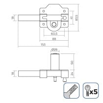 Safety lock EDM 85196 nickel Steel