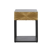 Nightstand DKD Home Decor Golden 35 x 40 x 55 cm Black Metal Wood