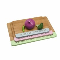 Cutting board DKD Home Decor Blue Green Pink Bamboo 33,5 x 22,4 x 1,2 cm