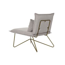 Armchair DKD Home Decor 66 x 78 x 75 cm Beige Golden Metal