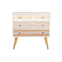 Chest of drawers DKD Home Decor Fir Natural Cotton White (80 x 35 x 80 cm)