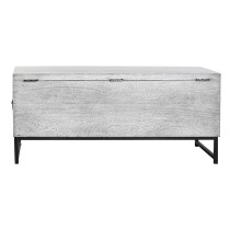 Chest DKD Home Decor Ceramic Grey White Mango wood (116 x 40 x 50 cm)