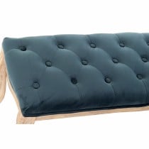 Banquette DKD Home Decor Polyester Velours Bois d'hévéa Vert (110 x 37 x 49 cm)