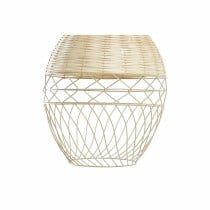 Deckenlampe DKD Home Decor Metall Weiß Hellbraun Rattan 50 W (30 x 30 x 38 cm)