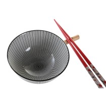 Set de sushi DKD Home Decor 30 x 21 x 7 cm Noir Grès Oriental (6 Pièces)