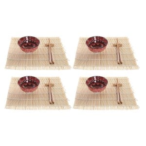 Sushi-Set DKD Home Decor 14,5 x 14,5 x 31 cm Pink Mandala Steingut Orientalisch (16 Stücke)