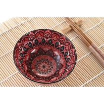 Sushi-Set DKD Home Decor 14,5 x 14,5 x 31 cm Pink Mandala Steingut Orientalisch (16 Stücke)